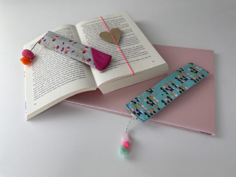 DIY Lesezeichen nähen graumitweissensternchen